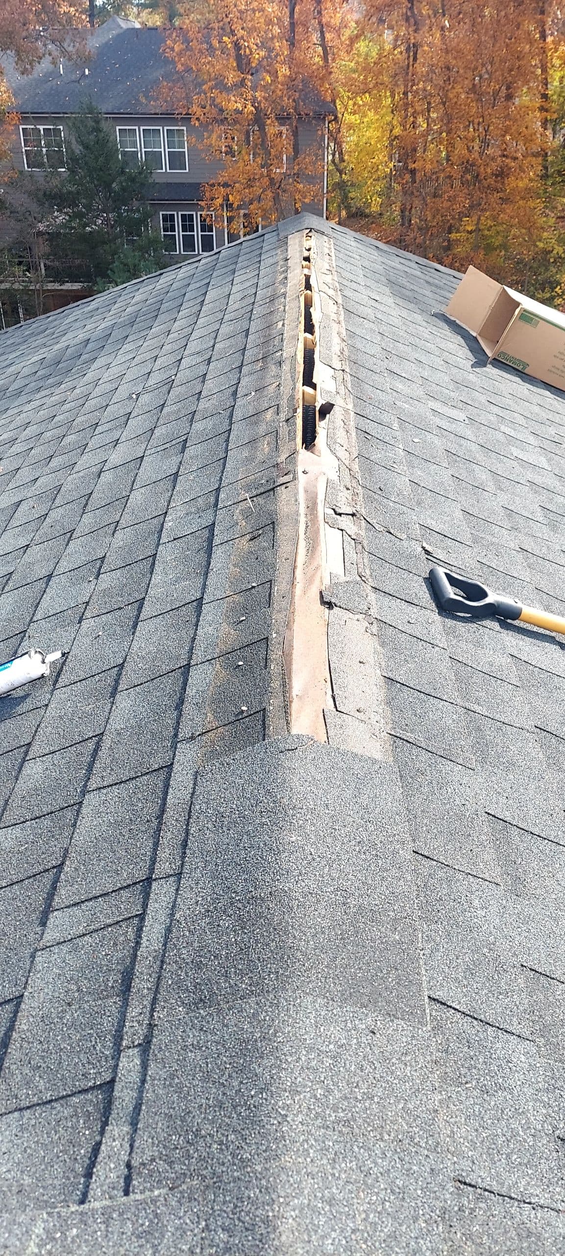 Gallery photos for Ridge Repair Done Right - Opened Up, Fixed, and Sealed to Last: Image #1