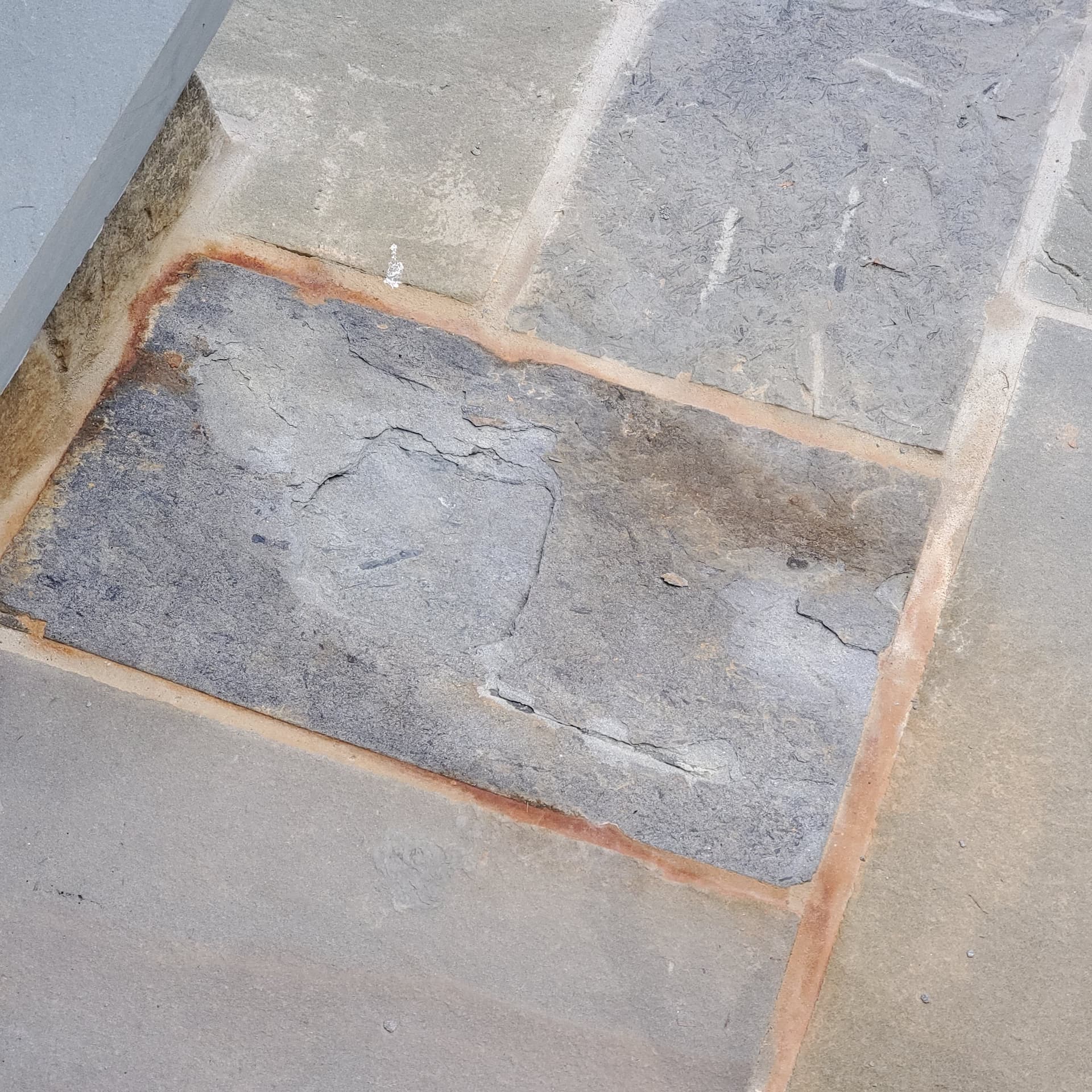 Cracked Flagstone Repair Done Right image