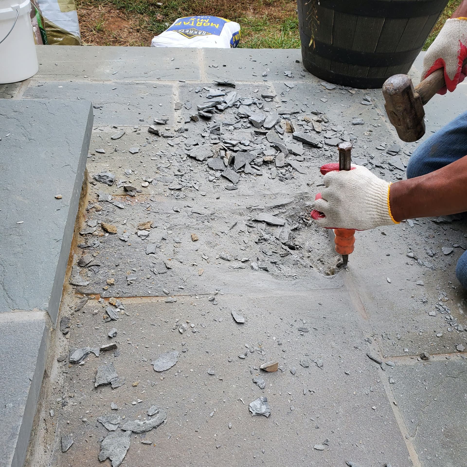 Gallery photos for Cracked Flagstone Repair Done Right: Image #1