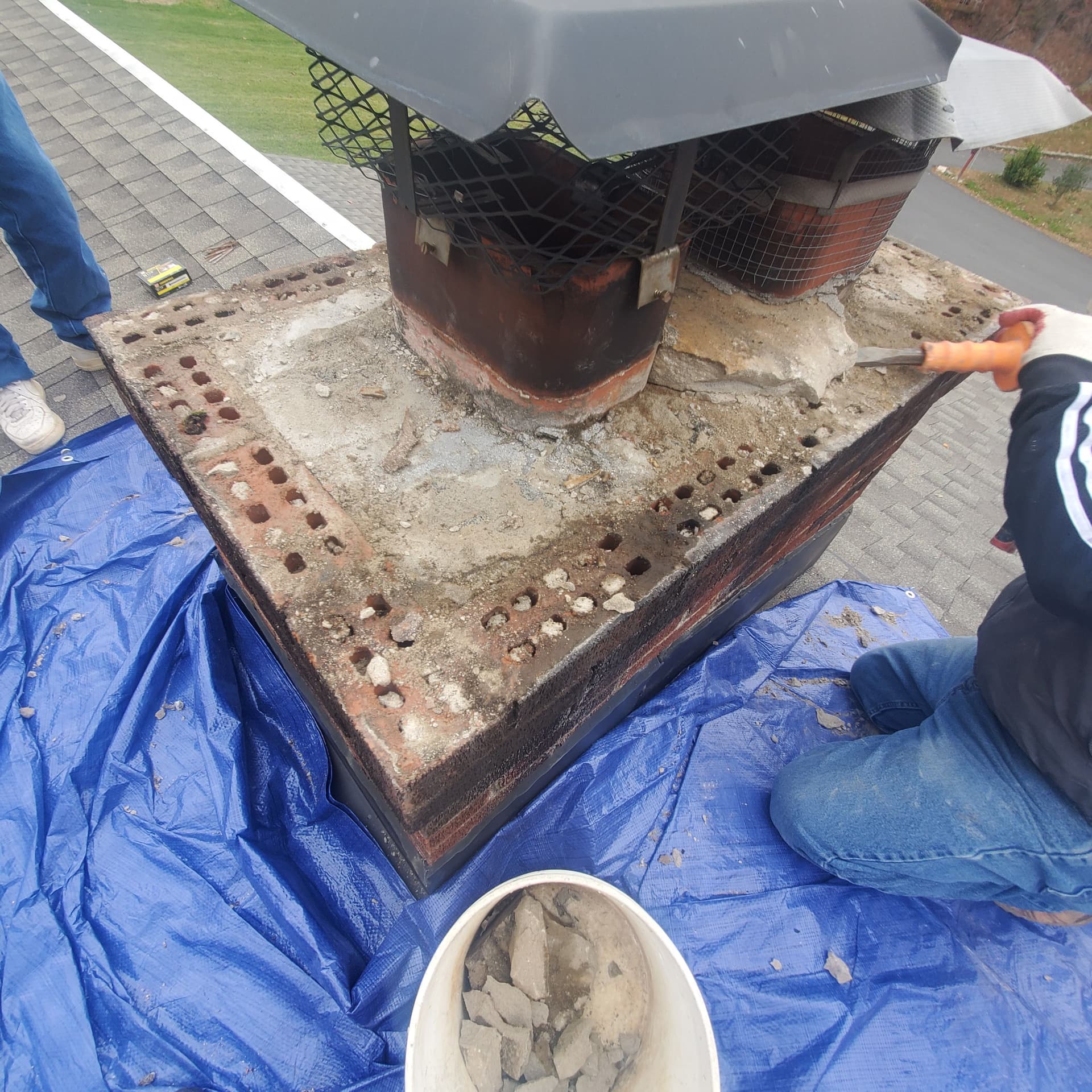 Gallery photos for Chimney Crown Rebuild Done Right - Slope, Seal, and No More Leaks: Image #1